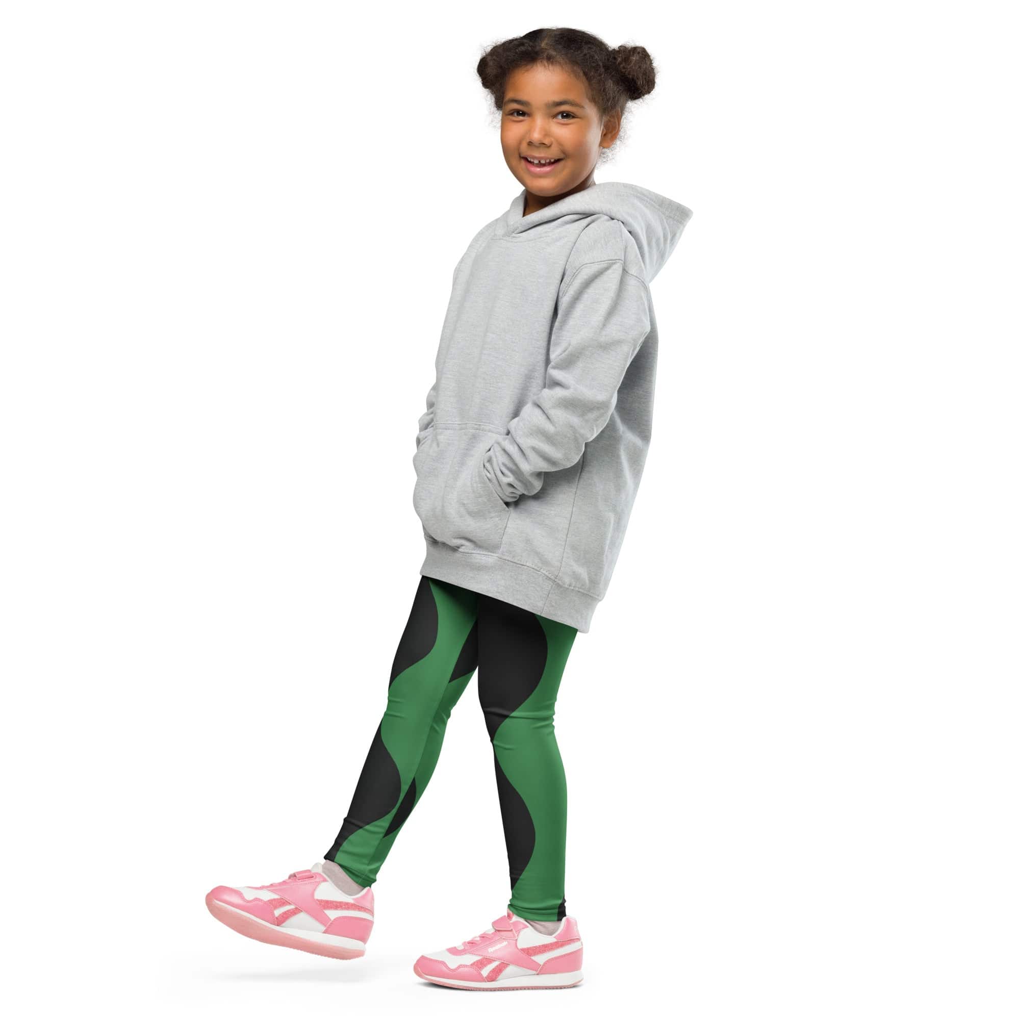 Rippled Green Leggings - BREAKIN' ATOMS