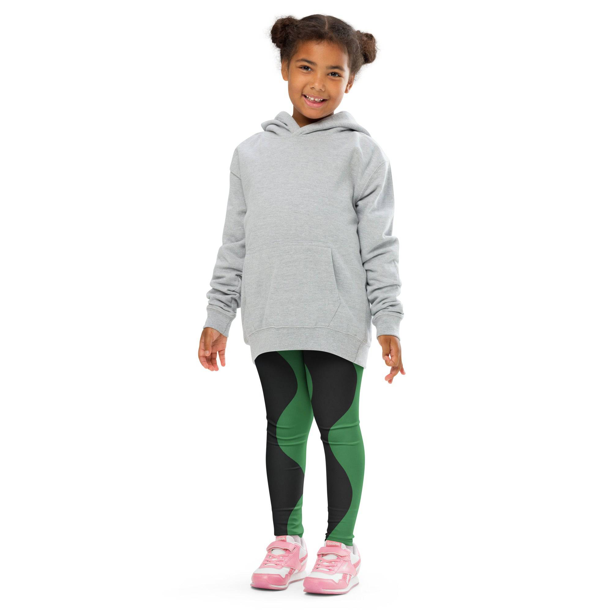 Rippled Green Leggings - BREAKIN' ATOMS