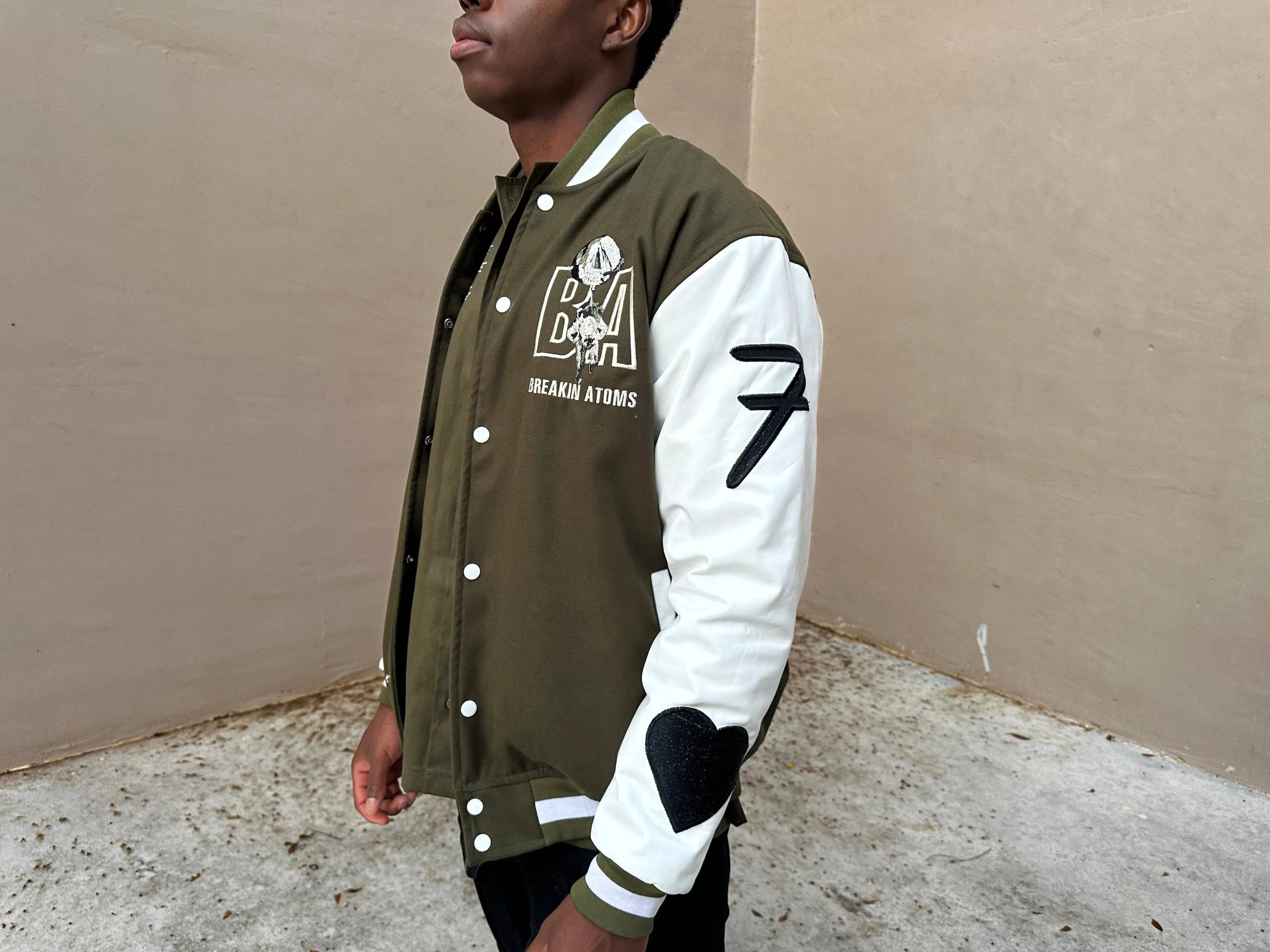 Breakin' Atoms Varsity Leather Jacket - BREAKIN' ATOMS