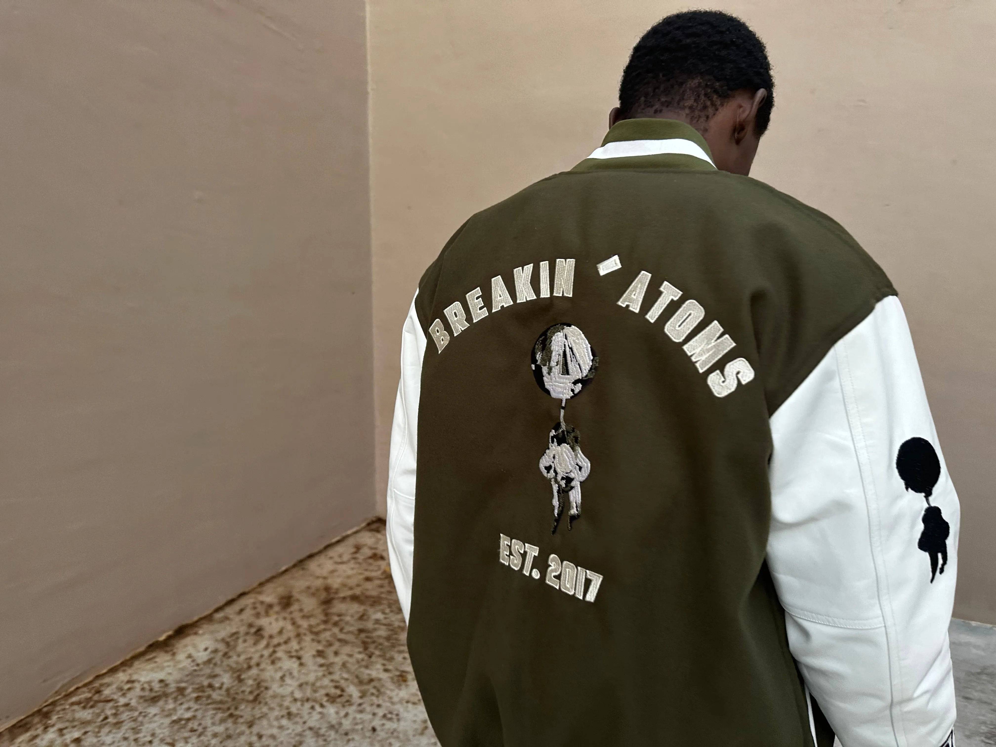 Breakin' Atoms Varsity Leather Jacket - BREAKIN' ATOMS