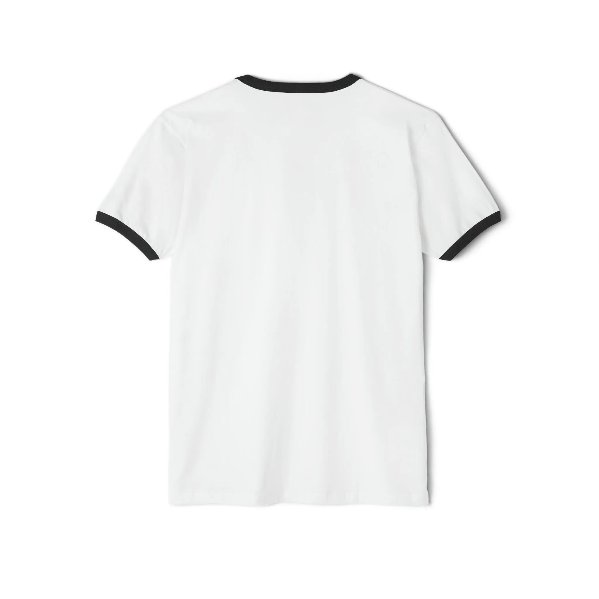 Breakin' Atoms Tennis Hills Ringed Tee - BREAKIN' ATOMSModel wearing Breakin' Atoms "Tennis Hills Ringed Tee," a vintage-style ringer t-shirt with contrast neckline and sleeve hems, featuring a scenic tennis hills graphic — blending sport heritage with casual lifestyle wear.