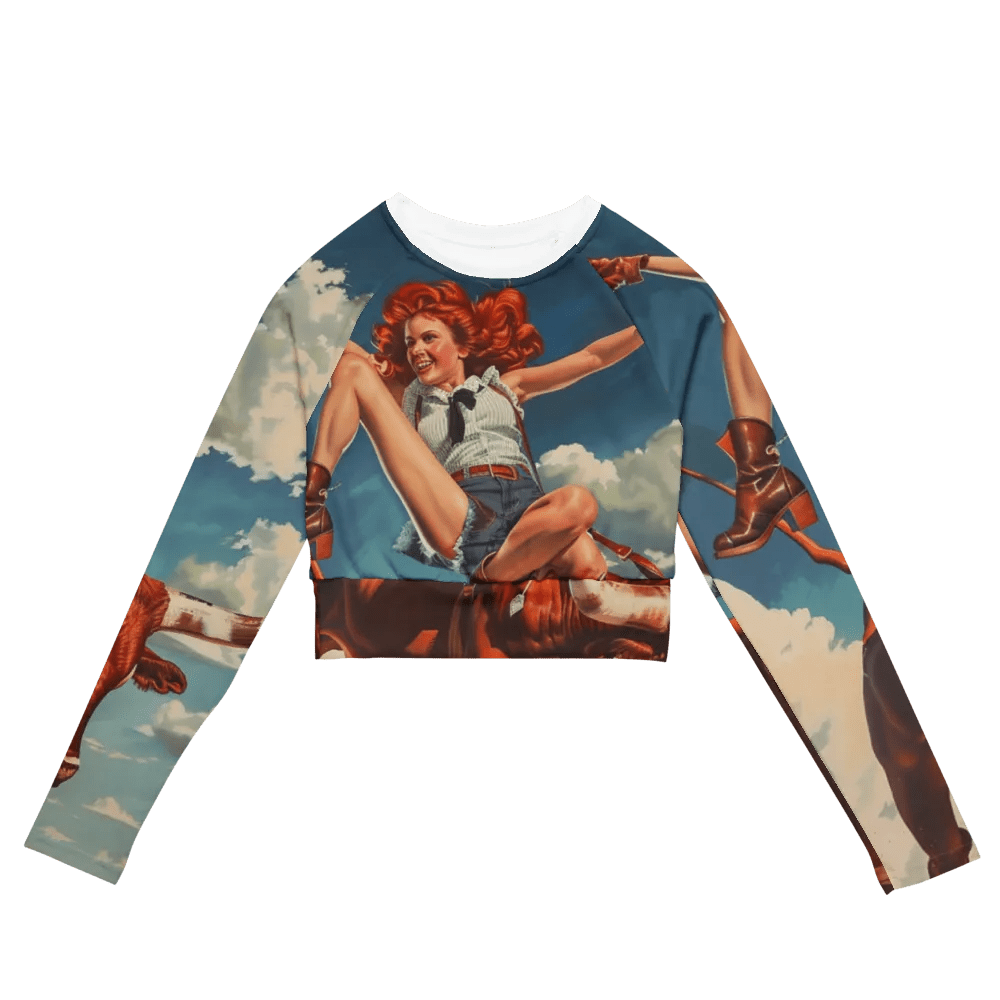 Rodeo Long-Sleeve Crop Top