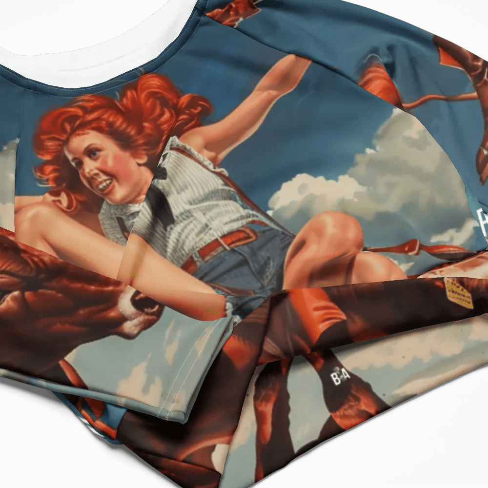 Breakin' Atoms Rodeo Long-Sleeve Crop Top for Women – Fashion Streetwear