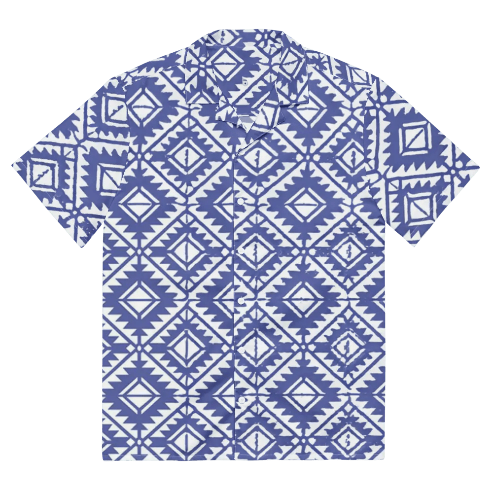 Indigo Matrix Button-Up