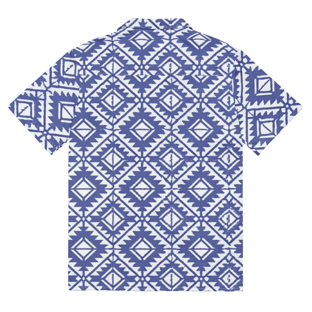 Indigo Matrix Button-Up