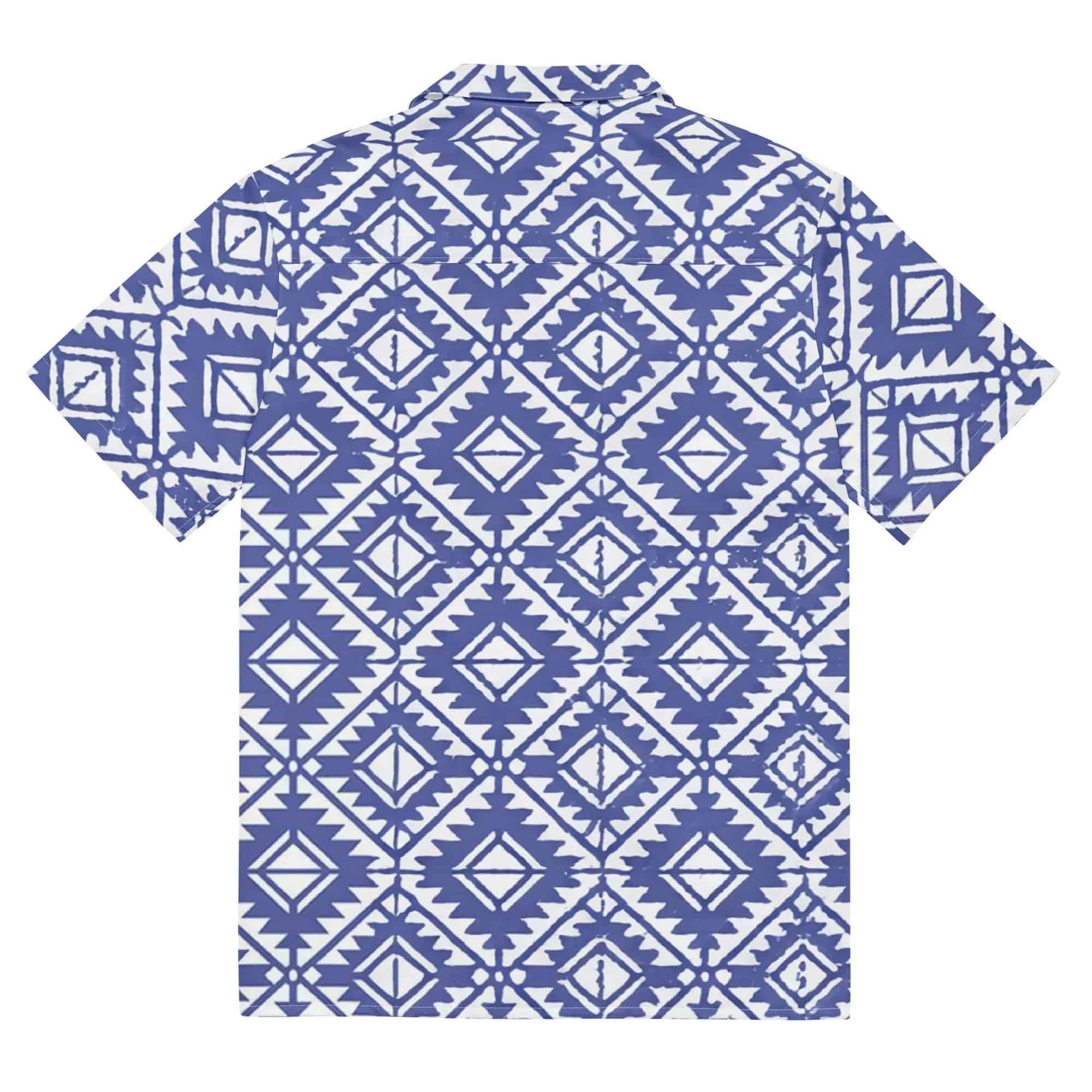 Indigo Matrix Button-Up