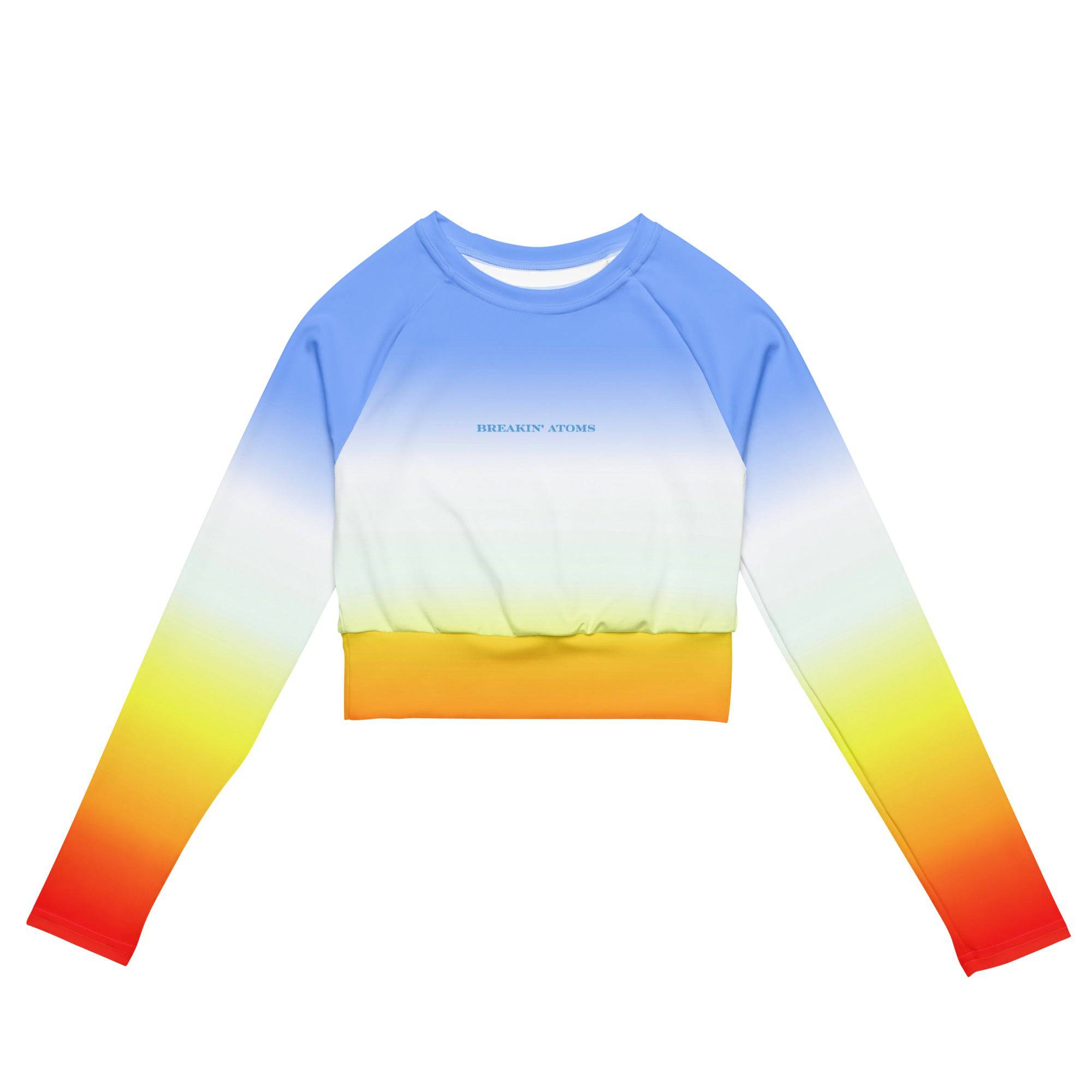 Chromatic Drift long-sleeve crop top