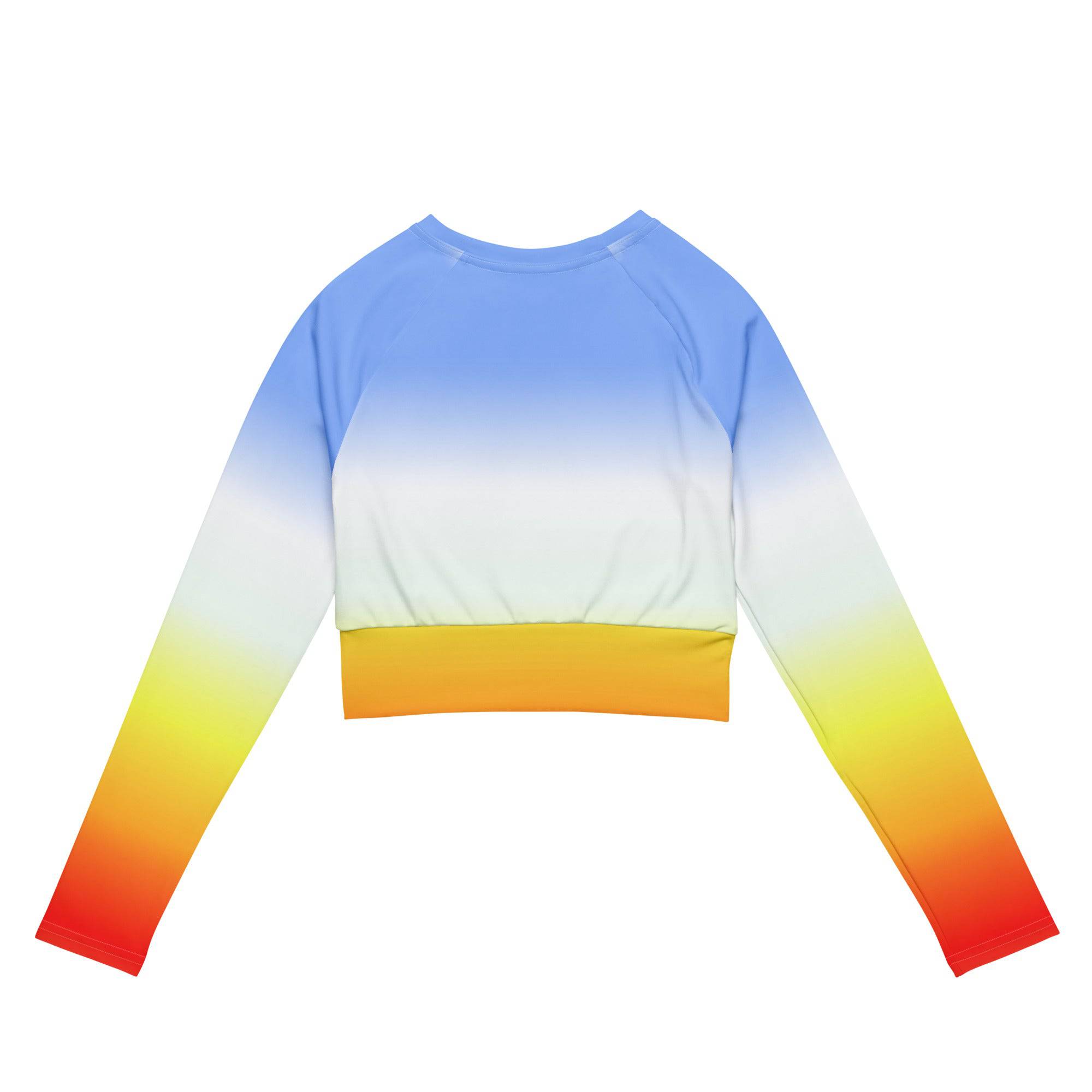 Chromatic Drift long-sleeve crop top