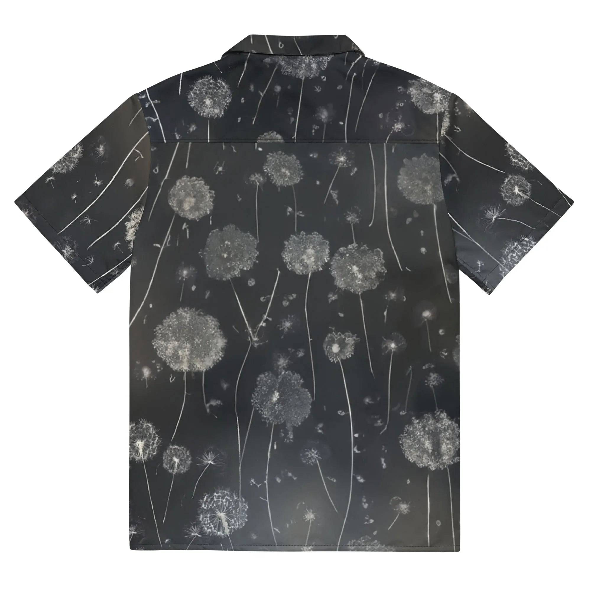 Model wearing Breezy Spheres button-down shirt by Breakin' Atoms – Trendy urban fashion for a casual yet stylish look"