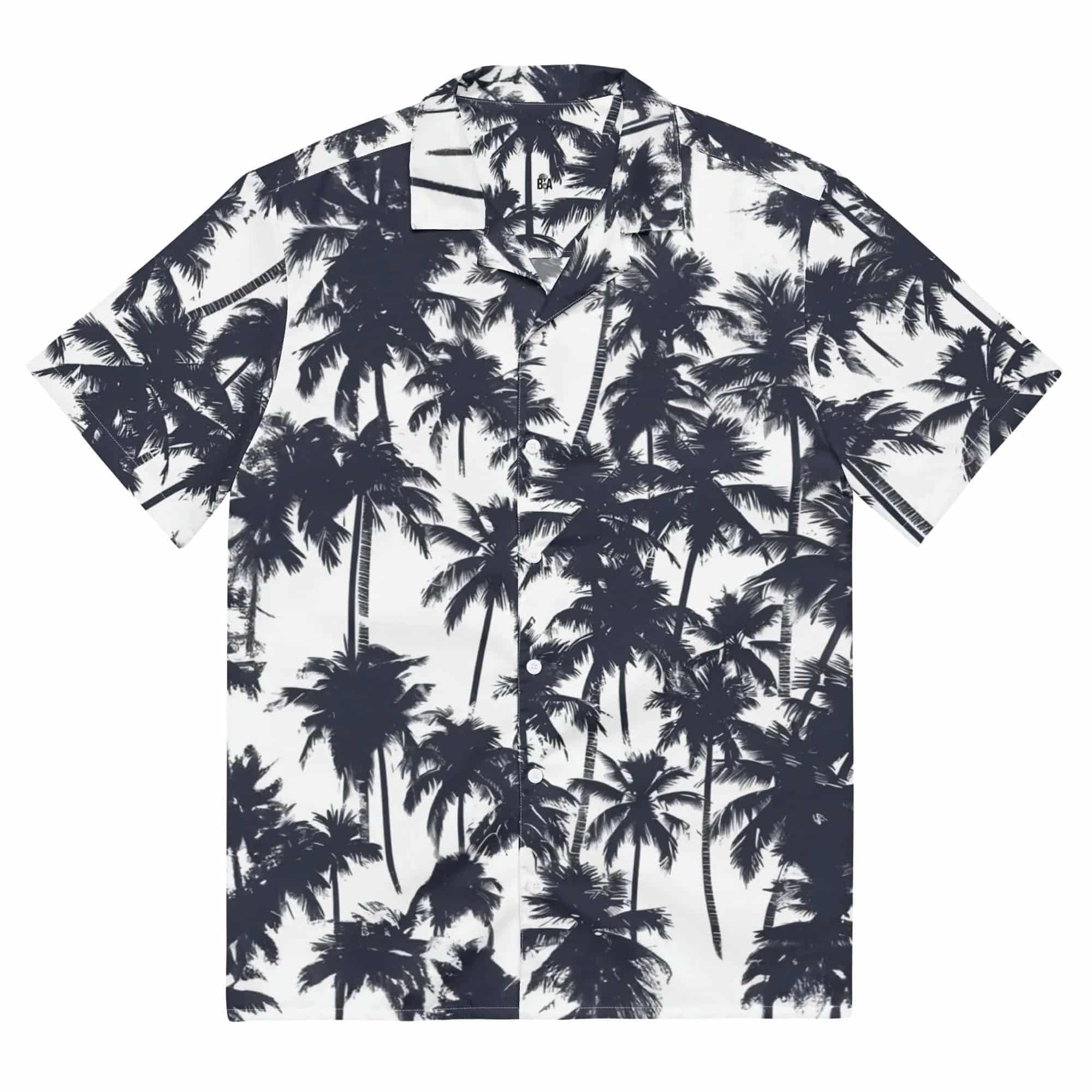 Monochrome Palm Shadow Button-Up