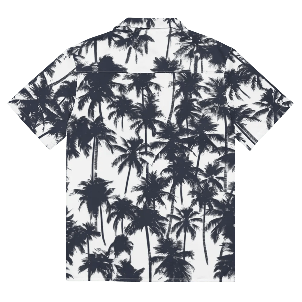 Monochrome Palm Shadow Button-Up