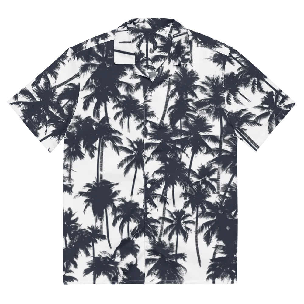 Monochrome Palm Shadow Button-Up