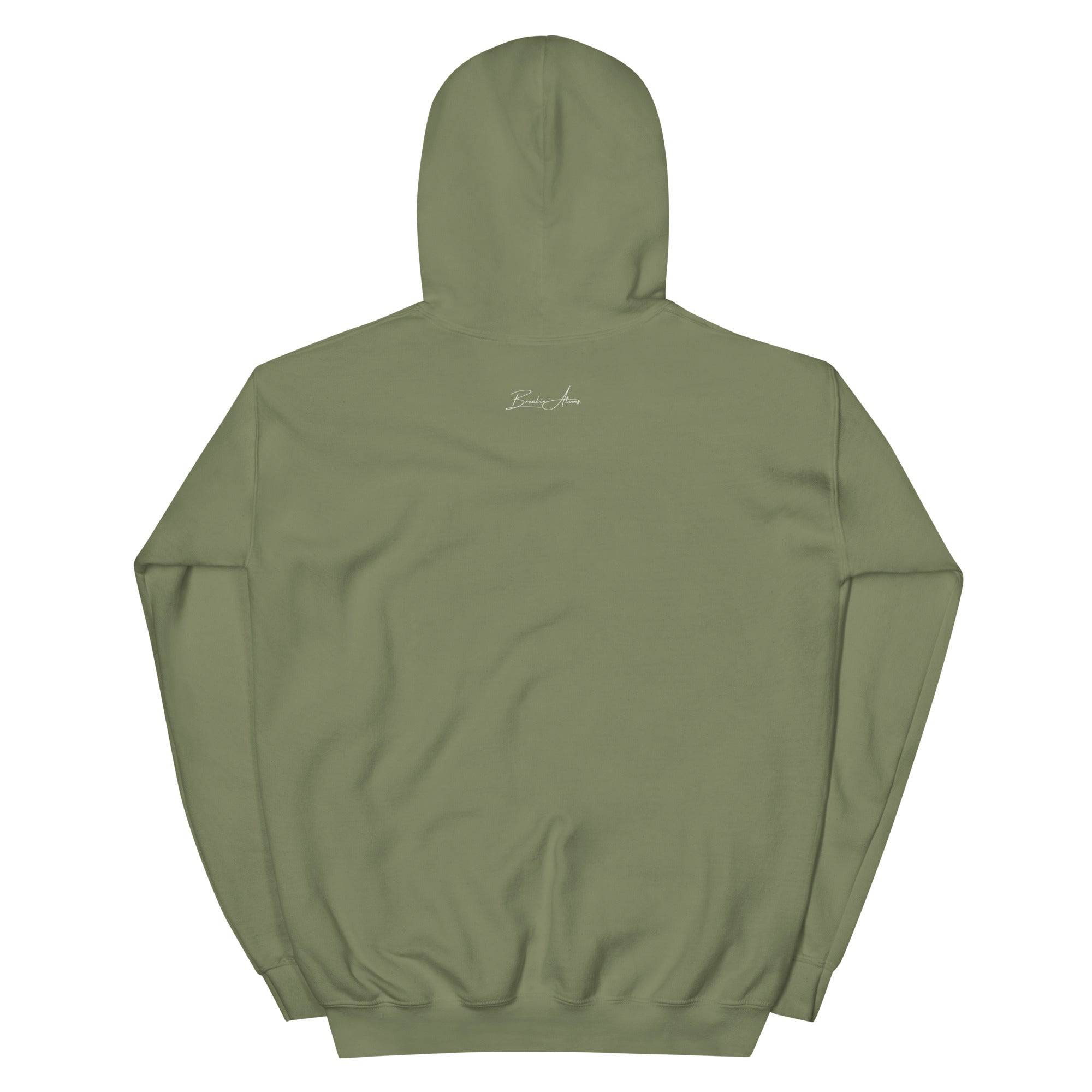 Olive Shade Breakin' Atoms Essentials Hoodie