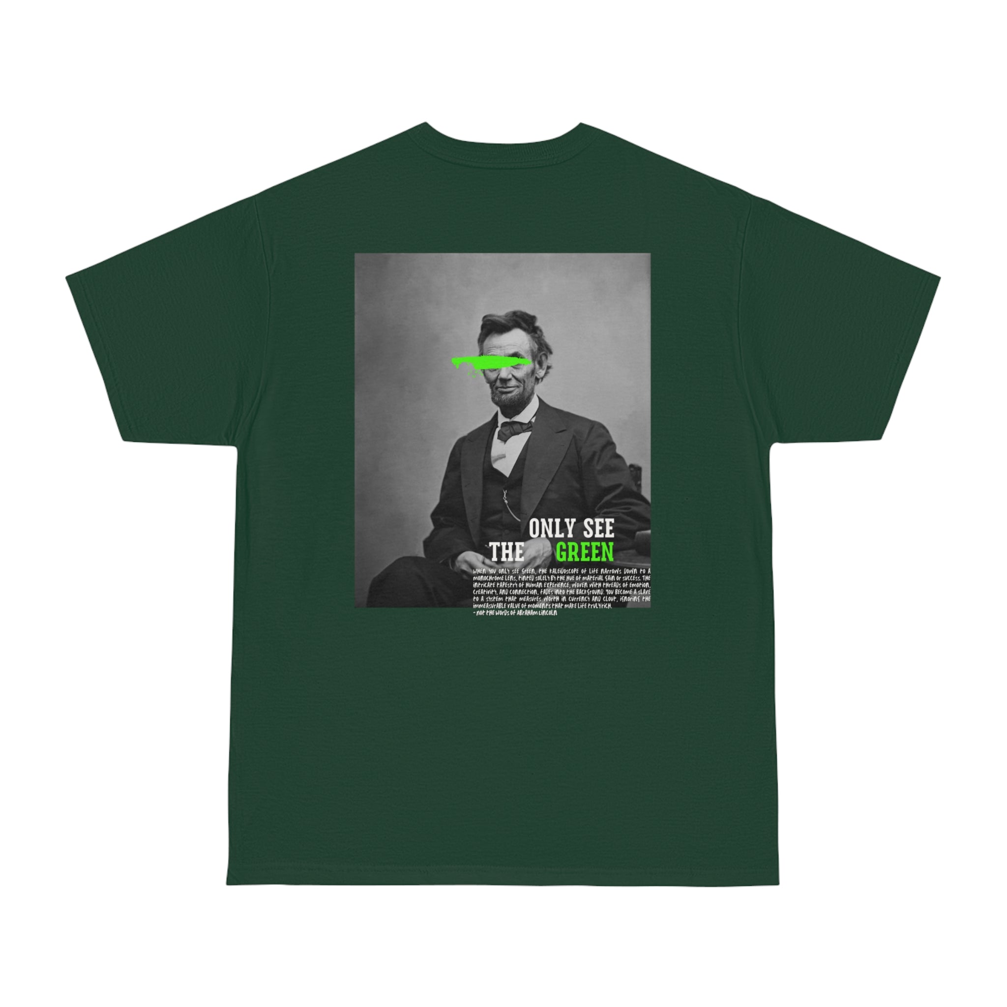 Breakin’ Atoms Clothing Brand T-Shirt "Abraham Only Sees Green Tee"