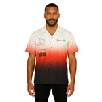 Breakin' Atoms "Unity Revolution Button-Up" shirt featuring the Haitian map, national motto “L’Union Fait La Force,” and the year 1804 — a tribute to the Haitian Revolution and bold cultural pride. thumbnail 1