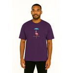 Model wearing Breakin' Atoms "Welcome to Florida" Tee, a bold graphic t-shirt featuring retro-inspired typography and Florida-themed visuals — perfect for lovers of sun-soaked culture and streetwear with attitude. thumbnail 1