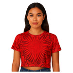 Crimson Mandala Graphic Tee – Breakin’ Atoms T-shirt crop tops thumbnail 1