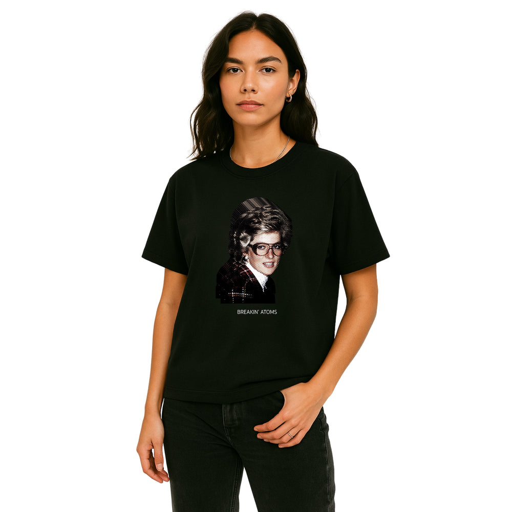 Shop the unique Digital Diana Graphic Tee by Breakin' Atoms. A retro-inspired design featuring a digital, pixelated image perfect for stylish women. Get your exclusive limited-edition tee today! — Breakin Atoms premium streetwear