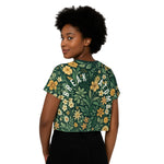 Floral Crop Top for Women by Breakin’ Atoms – Casual Floral Tee thumbnail 1